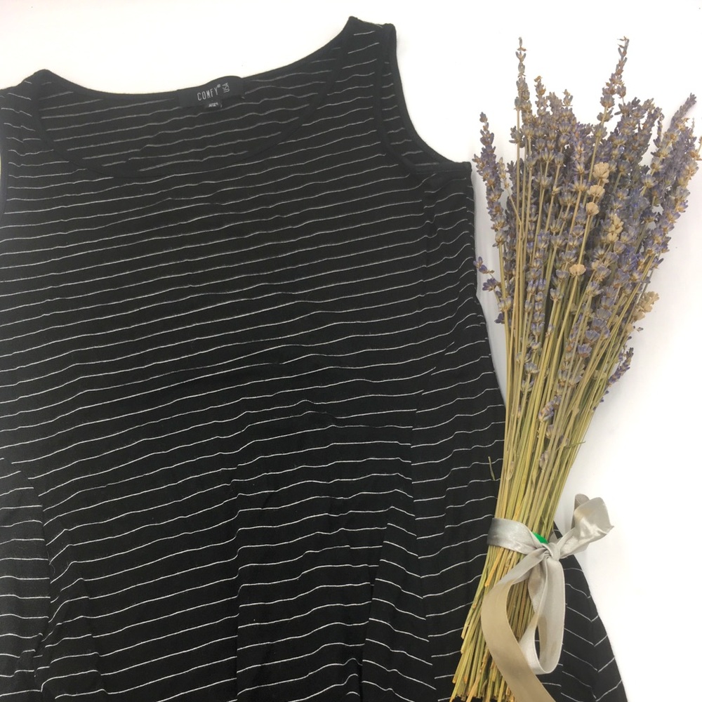 Comfy brand striped dress, maternity friendly!